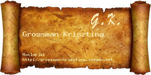 Grossman Krisztina névjegykártya