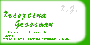 krisztina grossman business card